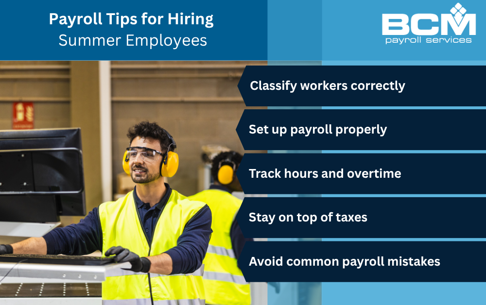 Payroll Tips for Hiring Summer Employees Infographic